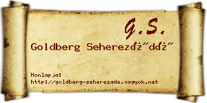 Goldberg Seherezádé névjegykártya